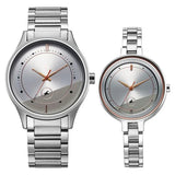 Unisex Mixmatched Silver Variations Round Dial Pair's Watch - 32476265SM01