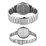 Unisex Mixmatched Silver Variations Round Dial Pair's Watch - 32476265SM01