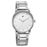 Men's Casual Silver White Round Dial Watch - 3278SM04