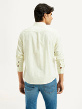 Mens Full Sleeves Green Slim Fit Shirt