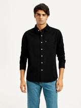 Mens Full Sleeves Black Slim Fit Shirt