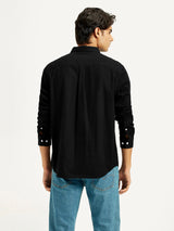 Mens Full Sleeves Black Slim Fit Shirt