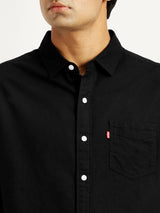 Mens Full Sleeves Black Slim Fit Shirt