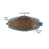 Women's Curb Green Large Saddle Bag