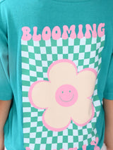 Girls Green Casual Solid Regular Fit Half Sleeves Tshirt