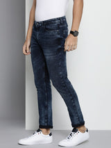 Men's Slim Fit Solid Mid Rise Stretchable Jeans