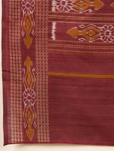 Women's Bhagalpuri Silk Green Printed Designer Saree with Blouse Piece