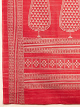 Women's Bhagalpuri Silk Beige Printed Designer Saree with Blouse Piece
