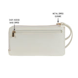 Women's Troyes White Oversize Ziparound Wallet