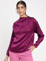 Women's Wine Solid Top