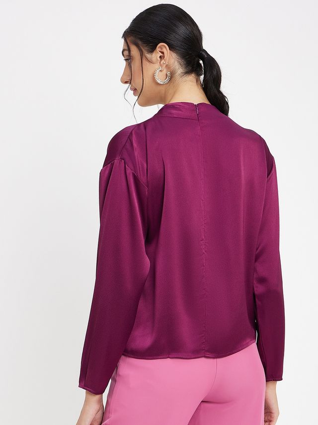Women's Wine Solid Top