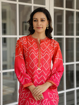 Women's Pink Casual Three Quarter Sleeves Co-ords Set