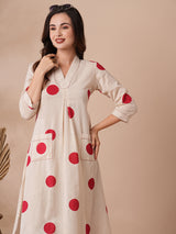 Women's White Casual Three Quarter Sleeves Co-ords Set