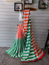 Women's Multicolor Mul Cotton Saree