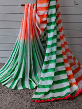 Women's Multicolor Mul Cotton Saree