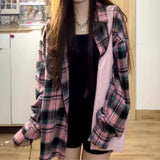 Women's Pink Casual Regular Fit Checked Shirt