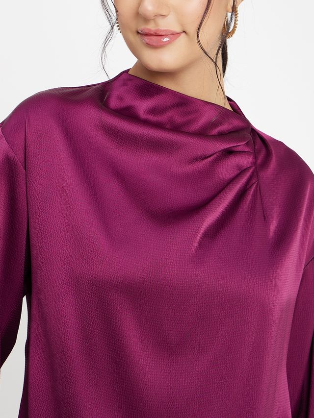 Women's Wine Solid Top