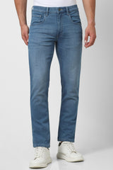 Men's Blue Casual Slim Fit Jeans