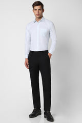 Men's Blue Work Slim Fit Solid Full Sleeves Shirt