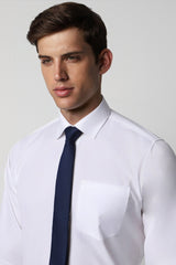 Men's White Work Regular Fit Solid Full Sleeves Shirt