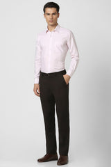 Men's Pink Work Slim Fit Solid Full Sleeves Shirt