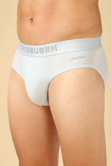 Men's Pearl Grey Solid Swift Dry And High Stretch Mesh Brief - Pack of 1