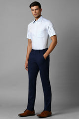 Men's Blue Casual Half Sleeves Shirt