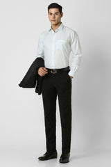 Men's Green Work Regular Fit Solid Full Sleeves Shirt