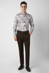 Men's Multicolor Party Slim Fit Printed Full Sleeves Shirt
