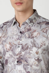 Men's Multicolor Party Slim Fit Printed Full Sleeves Shirt
