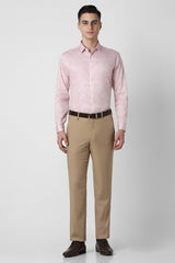 Men's Pink Party Slim Fit Printed Full Sleeves Shirt
