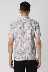 Men's Multicolor Party Regular Fit Printed Half Sleeves Shirt