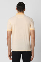 Men's Orange Casual Regular Fit Solid Half Sleeves Polo Tshirt