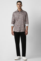 Men's Multicolor Party Slim Fit Printed Full Sleeves Shirt