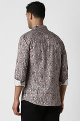 Men's Multicolor Party Slim Fit Printed Full Sleeves Shirt