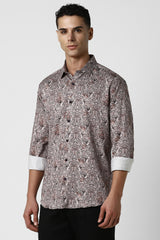 Men's Multicolor Party Slim Fit Printed Full Sleeves Shirt