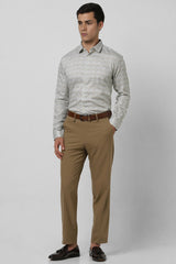 Men's Green Party Slim Fit Printed Full Sleeves Shirt