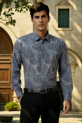 Men's Multicolor Party Slim Fit Printed Full Sleeves Shirt