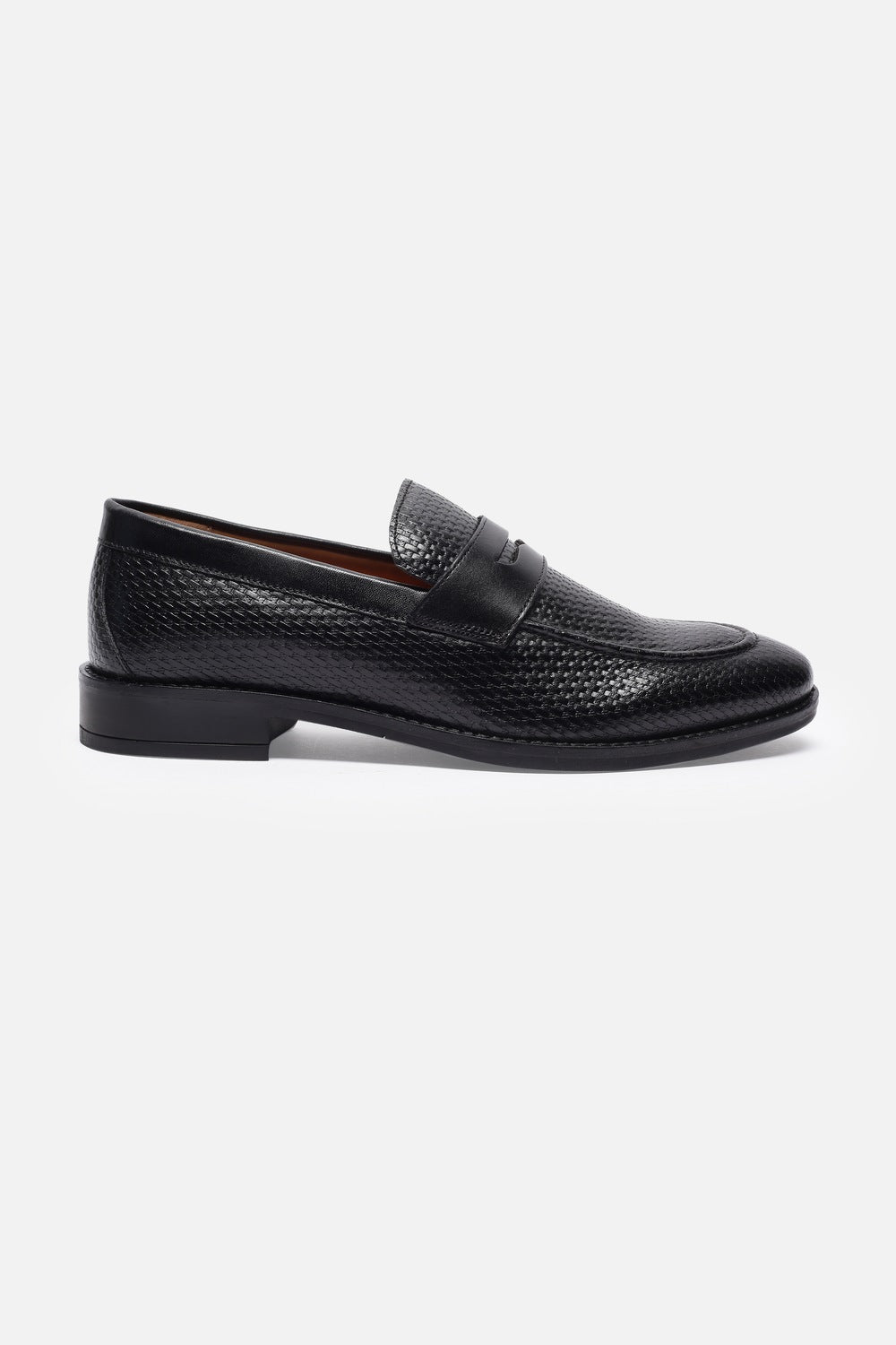 Men's Black Casual Solid Heels Slip On Loafer Shoes
