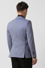 Men's Blue Formal Solid Full Sleeves Blazer