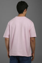Men's Pink Casual Half Sleeves Tshirt