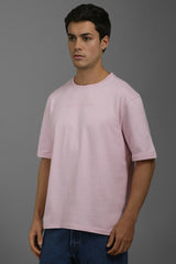 Men's Pink Casual Half Sleeves Tshirt