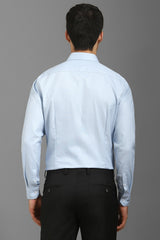 Men's Blue Formal Full Sleeves Shirt