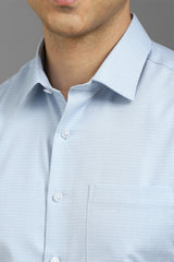 Men's Blue Formal Full Sleeves Shirt