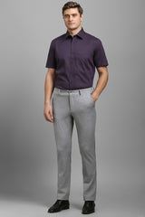 Men's Purple Casual Half Sleeves Shirt