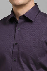 Men's Purple Casual Half Sleeves Shirt