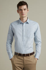 Men's Grey Formal Full Sleeves Shirt