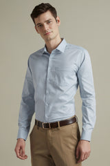 Men's Grey Formal Full Sleeves Shirt