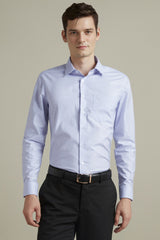 Men's Purple Formal Full Sleeves Shirt