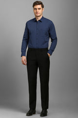 Men's Navy Blue Formal Full Sleeves Shirt